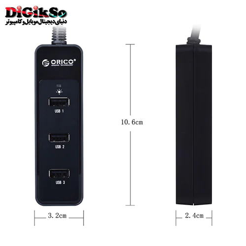 هاب 4 پورت USB 2.0 اوریکو مدل W5-U2