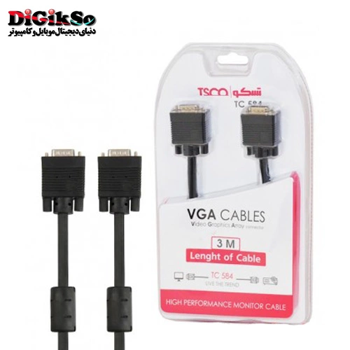 کابل VGA تسکو مدل TSCO TC 584 به طول 3 متر
