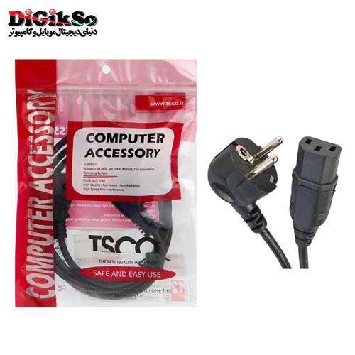 کابل برق پاور سه پین تسکو مدل TC 84 3c×0.75mm به طول 1.5 متر