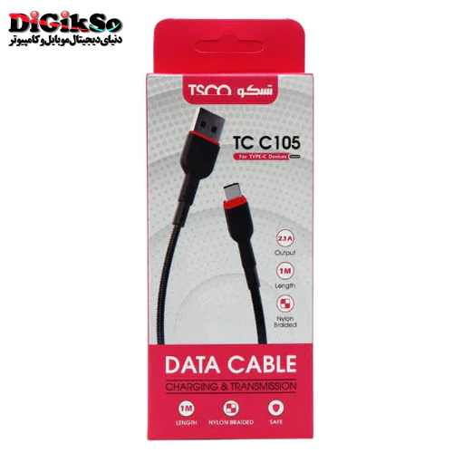 کابل تایپ سی به USB تسکو مدل TC C105 به طول 1 متر