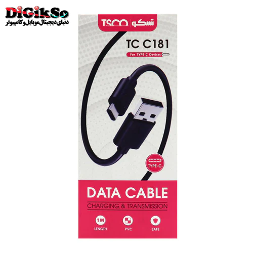 کابل Type-C به USB تسکو مدل TC C181 به طول 1 متر