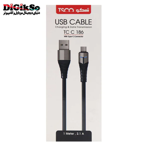 کابل Type-C به USB تسکو مدل TC C186 به طول 1 متر