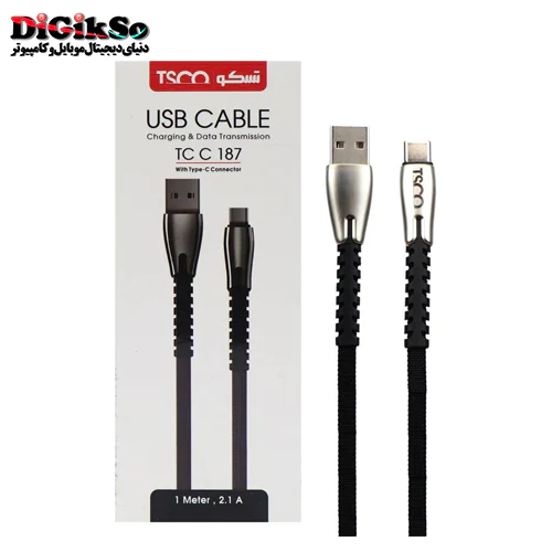کابل کنفی Type-C به USB تسکو مدل TC C187 به طول 1 متر