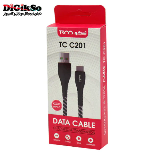 کابل کنفی تایپ سی به USB تسکو مدل TC C201 به طول 1 متر