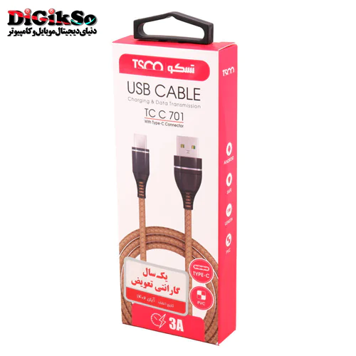 کابل تایپ سی به USB تسکو مدل TC C701 به طول 1 متر