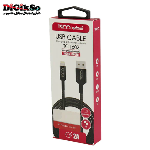 کابل شارژ Lightning به USB تسکو مدل TC I602 به طول 1 متر