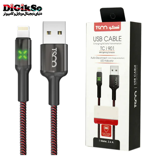 کابل شارژ Lightning به USB تسکو مدل TC i901 به طول 1 متر