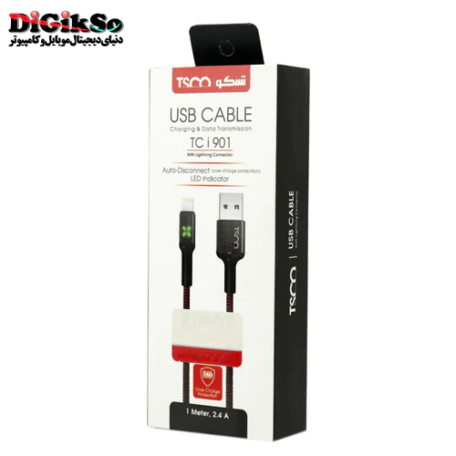 کابل شارژ Lightning به USB تسکو مدل TC i901 به طول 1 متر