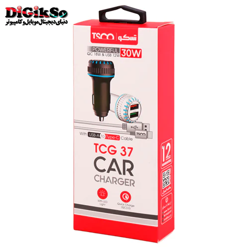 شارژر فندکی تسکو مدل TCG 37