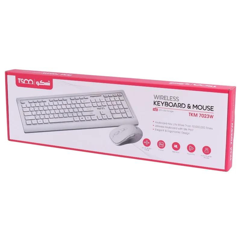 کیبورد و موس بی سیم تسکو مدل TKM 7023W