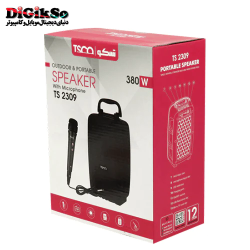 اسپیکر بلوتوثی قابل حمل تسکو مدل TSCO TS 2309 همراه با میکروفون