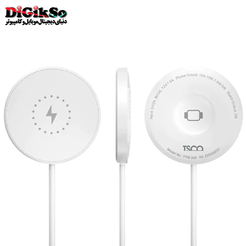 شارژر وایرلس تسکو مدل TTW 100