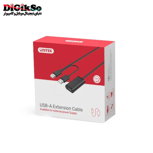 کابل افزایش طول USB 2.0 یونیتک مدل Y-277 به طول 5 متر