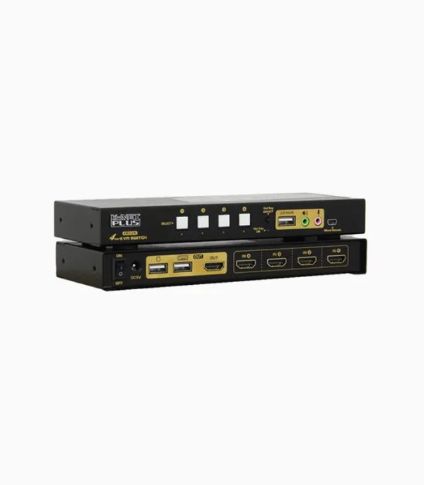 سوئیچ کی وی ام ۴ پورت HDMI کی نت پلاس مدل KP-SWKH404